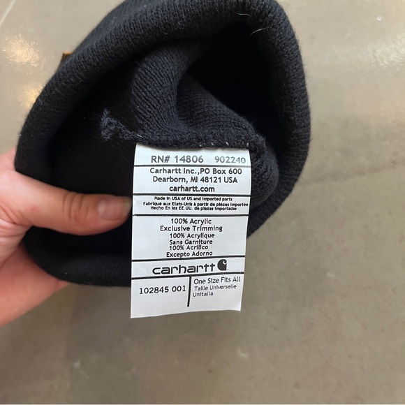 NWOT Carhartt Detroit Patch Beanie Black - Picture 4 of 4